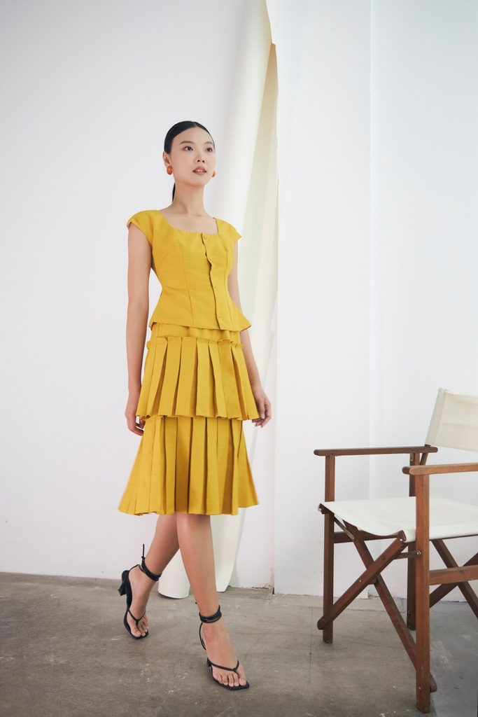 THANH TRUC TRUONG-MIDI SKIRT