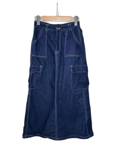 [S07709C-001] UNKNOWN-MIDI SKIRT